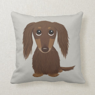 Almofada Cão de Dachshund Castanho-de-chocolate