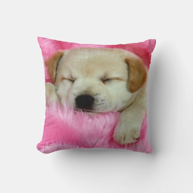 Almofada Cão de filhote de cachorro que dorme no (Frente)