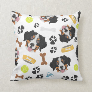 Almofada Cão de montanha de Bernese de sorriso do cão