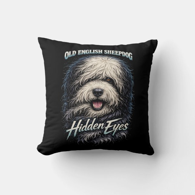 Almofada Cão de Pastoreiro Inglês Antigo (Frente)