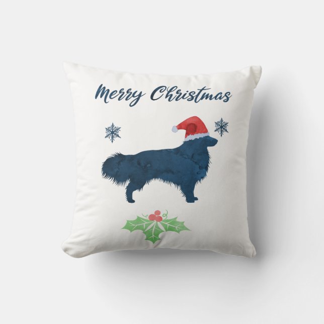 Almofada Cão-de-prateleira das Ilhas Shetland de Natal (Frente)