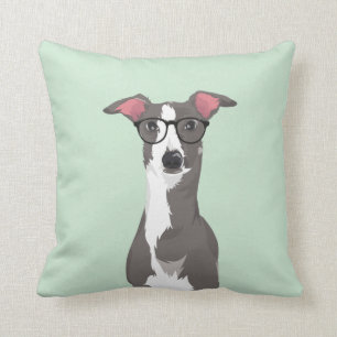 Almofada Cão do galgo italiano do hipster para amantes do