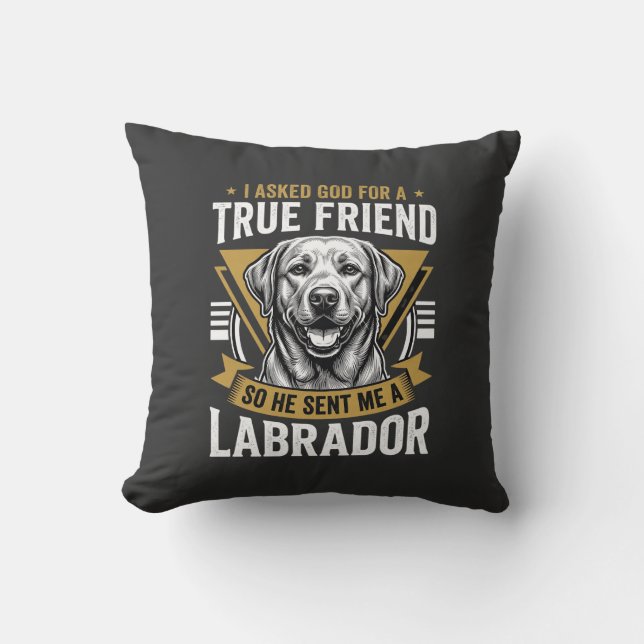Almofada Cão Labrador Amigo Verdadeiro (Frente)