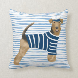 Almofada Cão Náutico Airedale Terrier Sailor