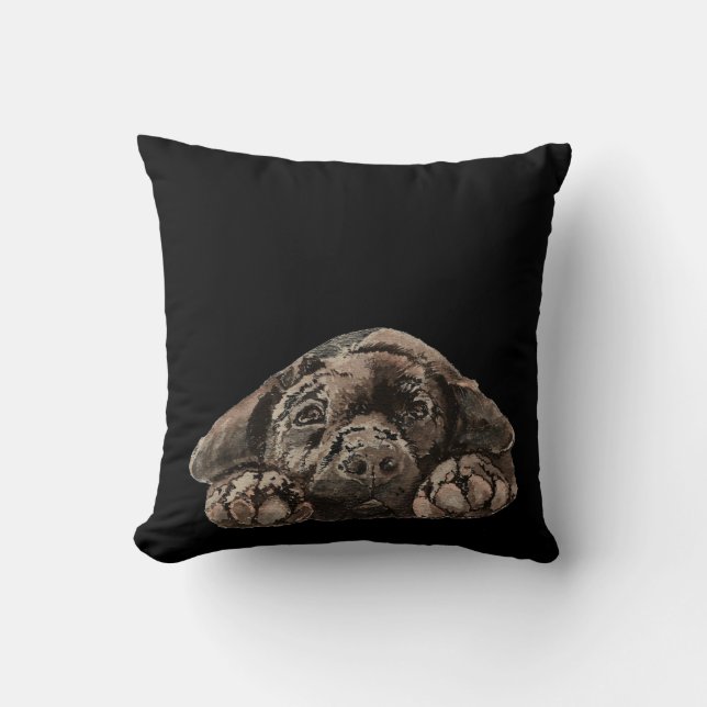 Almofada Cão-Pet Preto-Labrador Retriever (Frente)