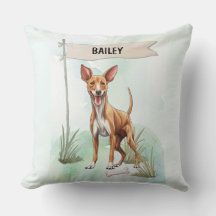 Cão Pharaoh Hound Aquarela Personalizado