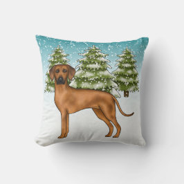 Almofada Cão Ridgeback Rodesiano Leão Floresta de Inverno N