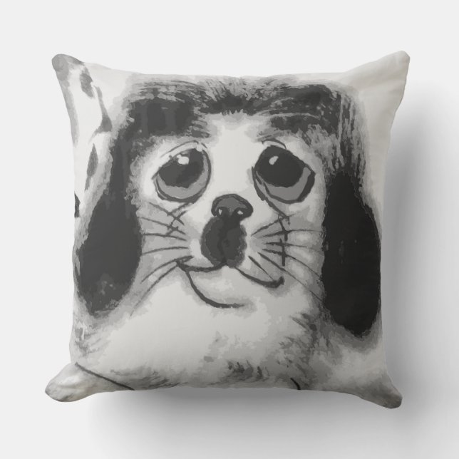 ALMOFADA CÃO SAD (Frente)