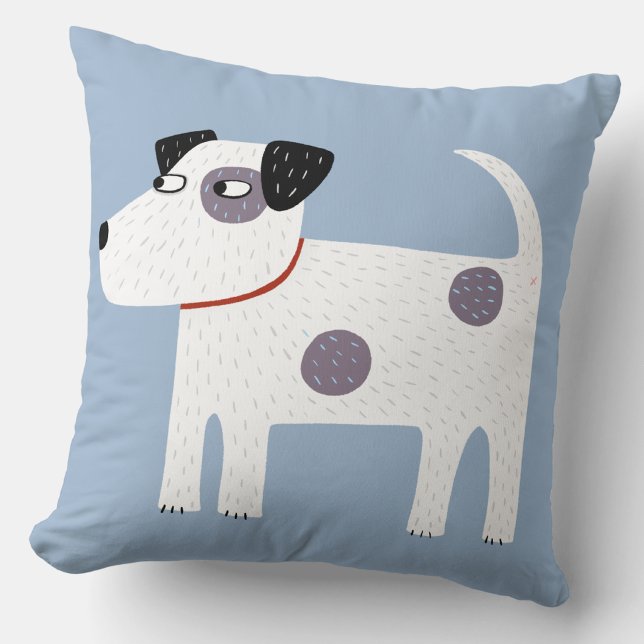 Almofada Cão Terrier Jack Russell (Fun Parson Jack Russell terrier dog throw pillow)