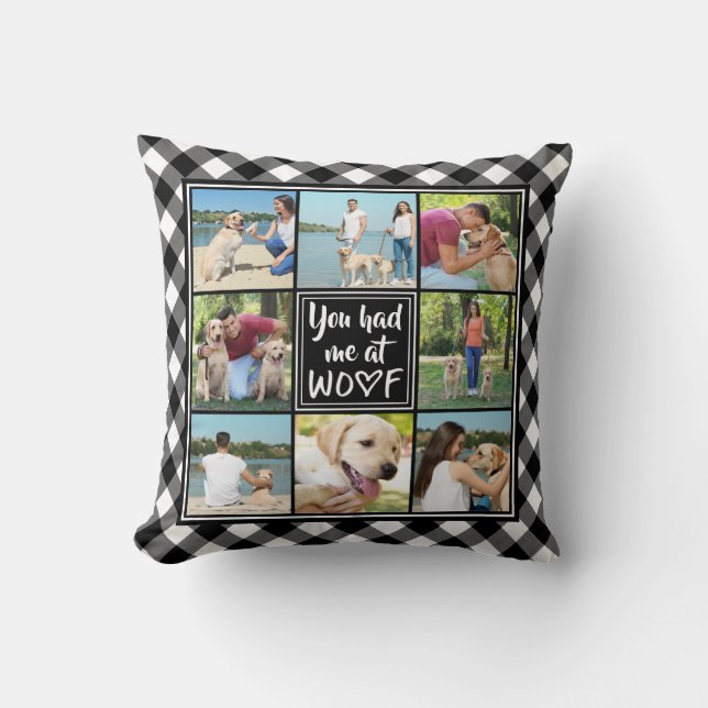 Almofada Cão | Você me pegou no WOOF | 8 Fotografias Verifi (Frente)