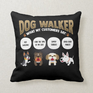 Almofada Cão Walker Engraçado Cachorro Caminhando Pet Sit