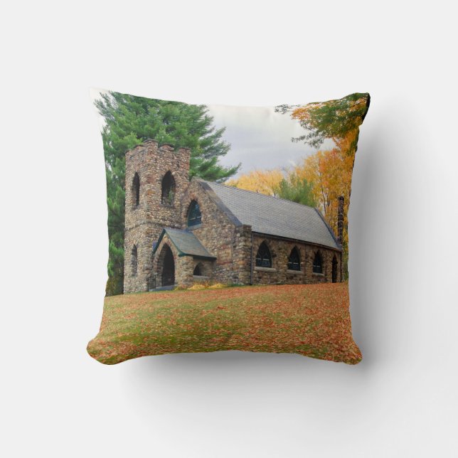 Almofada Capela no outono (Frente)