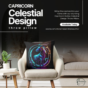 Almofada Capricórnio Zodiac Celestial Travesseiro decorativ