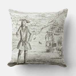 Almofada Captain Bartholomew Roberts (1682-1722) com dois s