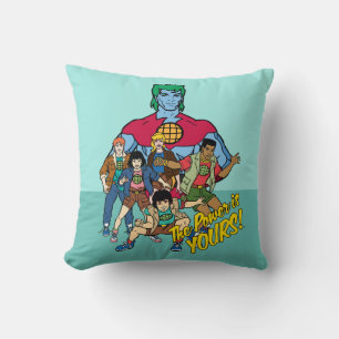 Almofada Captain Planet Group Graphic - The Power Is Yours!