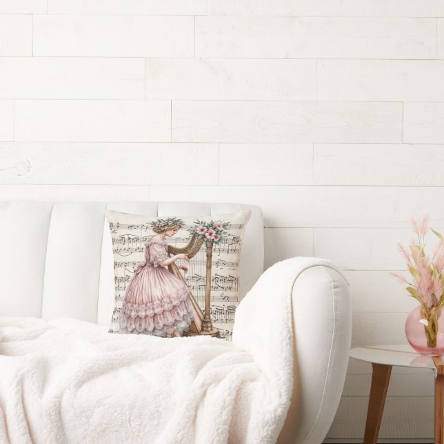 Almofada Captura De Idade Dourada Em Música Folha (Sofá)