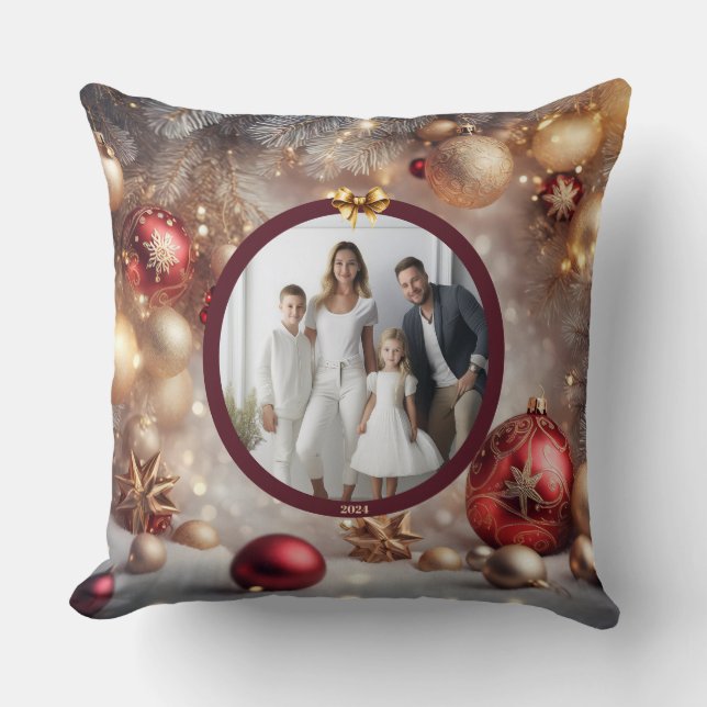 Almofada Capturar memórias de feriado Foto personalizada Na (Frente)