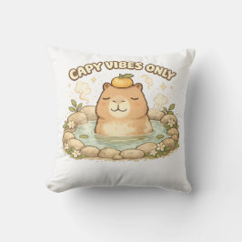 Almofada Capy Vibes Only Fofo Capivara Kawaii