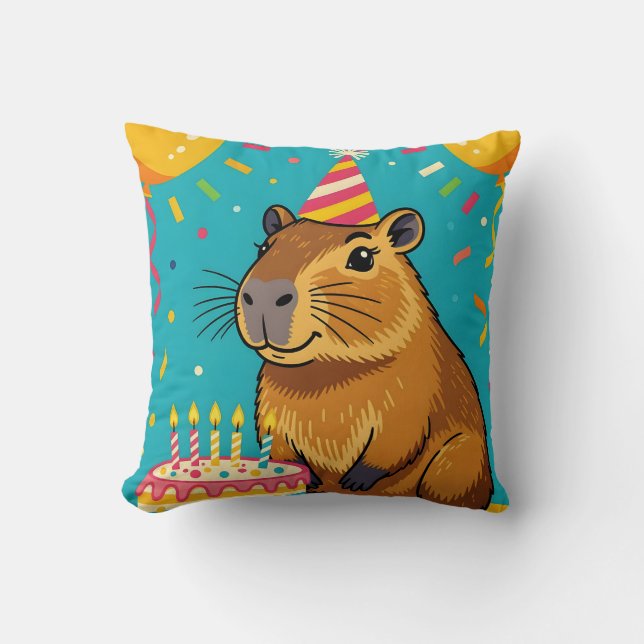 Almofada Capybara Birthday (Frente)