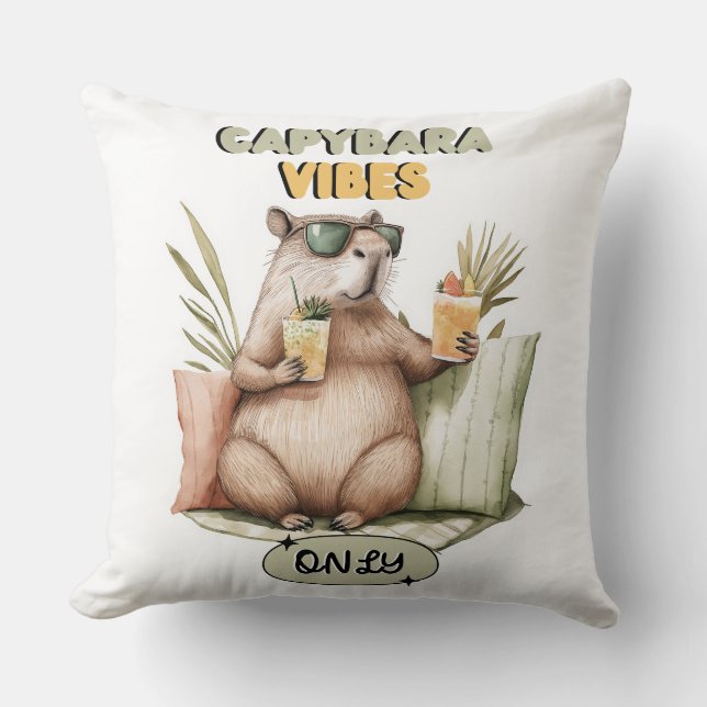 Almofada Capybara Vibes Apenas - Cushion (Frente)
