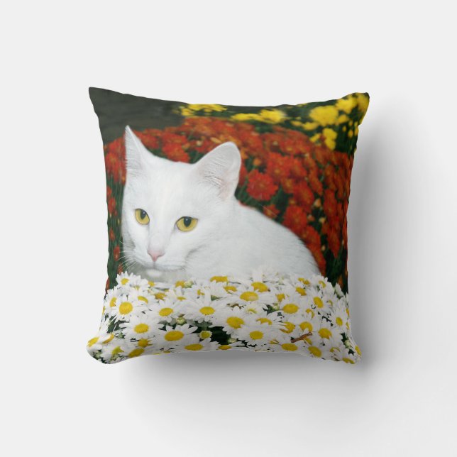 Almofada Cara branca do gato (Frente)