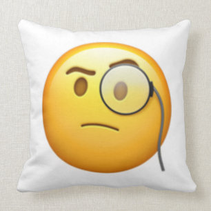 Almofada Cara com Monocle - Emoji