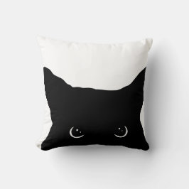 Almofada Cara de gato preto irritado