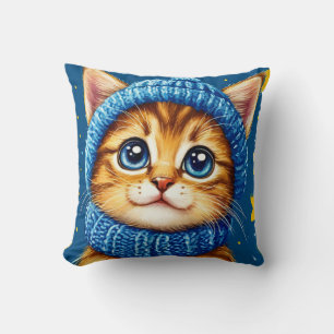 Almofada Cara de Gato Ruivo Fofa