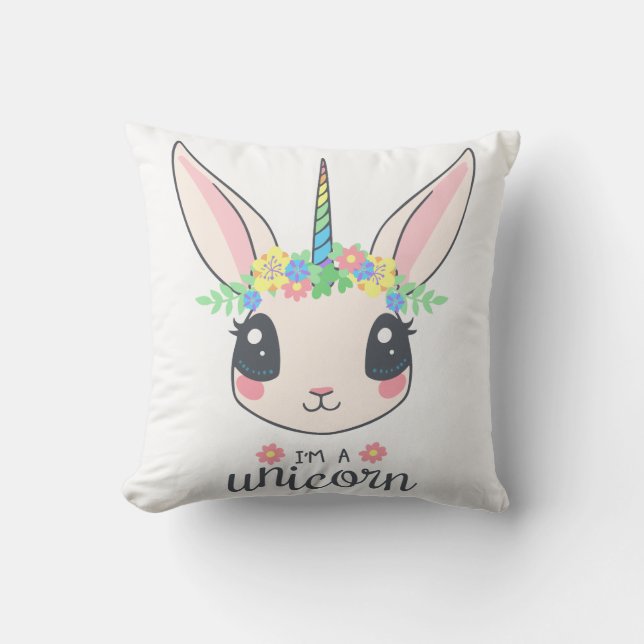 Almofada Cara de Unicórnio Personalizada com Pony (Frente)