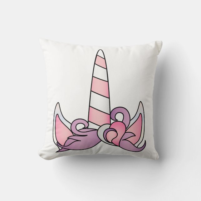 Almofada Cara de Unicórnio Personalizada com Pony (Frente)