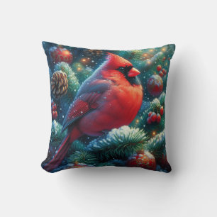 Almofada Cardeal de Natal/Inverno