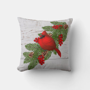 Almofada Cardeal de Natal-travesseiro decorativo