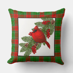 Almofada Cardeal de Natal-travesseiro decorativo