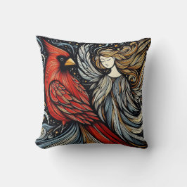 Almofada Cardeal Whimsical e Angel