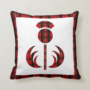 Almofada Cardo escocês do Tartan com o travesseiro gaélic