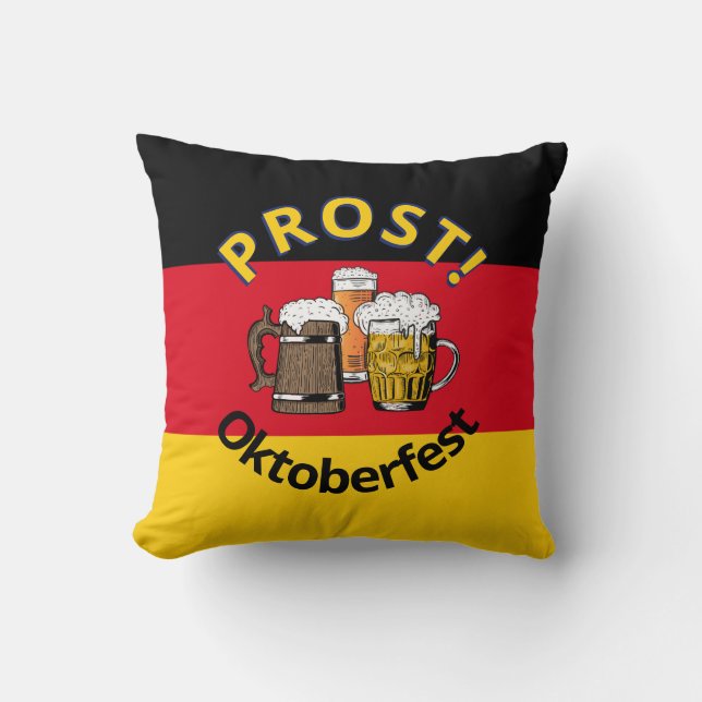 Almofada Caricaturas OKTOBERFEST Beers Alemanha PROST (Frente)