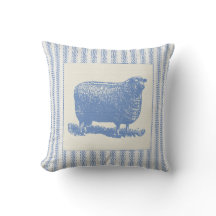 Carneiros azuis e brancos com tiquetaque