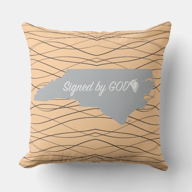 Almofada Carolina do Norte, Assinada por Deus (Frente)