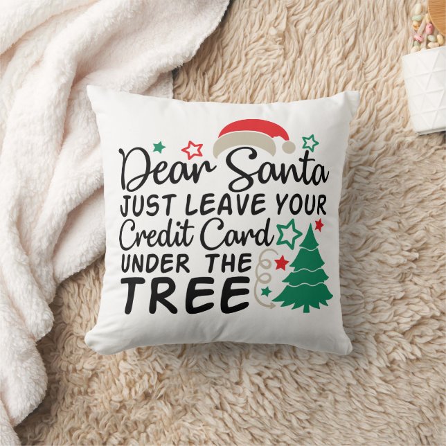 Almofada Caros Papais noeis Apenas Deixem Seu Cartão De Cré (Cobertor)
