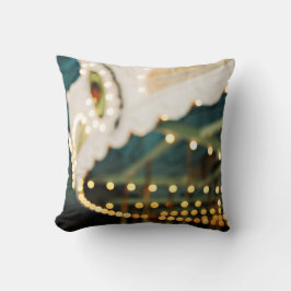 Almofada Carousel Dreams Retro Bokeh Photo Travesseiro deco