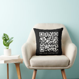 Almofada Carregamento de Código QR | Black Minimalist Simpl