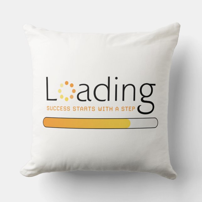 Almofada Carregamento - O sucesso começa com uma etapa (Frente)
