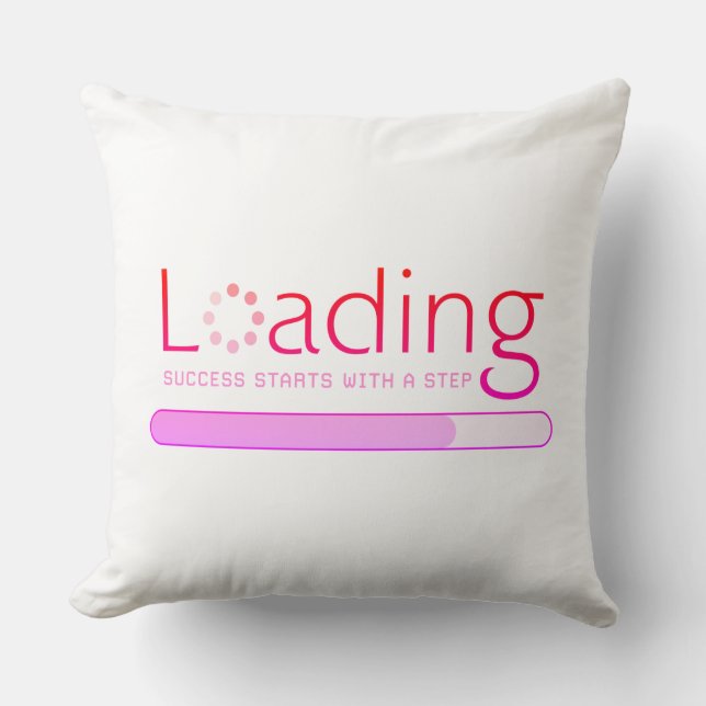 Almofada Carregamento - O sucesso começa com uma etapa (Frente)