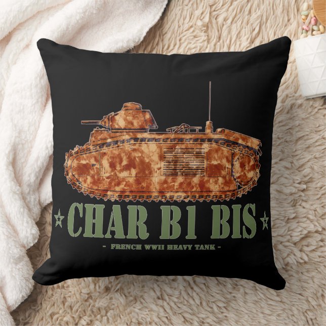 Almofada Carro B1 bis Segunda Guerra Mundial 2 Tanque pesad (Cobertor)