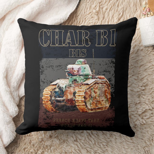 Almofada Carro B1 Bis Tanque pesado francês da Segunda Guer (Cobertor)