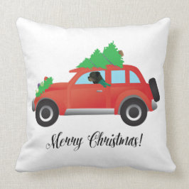Almofada Carro de Natal De Rottweiler