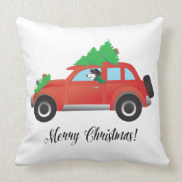 Almofada Carro de Natal Malamute do Alasca