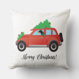 Almofada Carro de Natal para Condução de Conões Pretos e Br