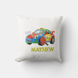 ALMOFADA CARRO ESPORTIVO COLORIDO REMO HOMEM CRIANÇAS NOME