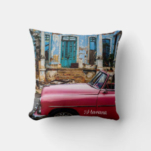 Almofada Carro vintage Vermelho de Havana Cuba